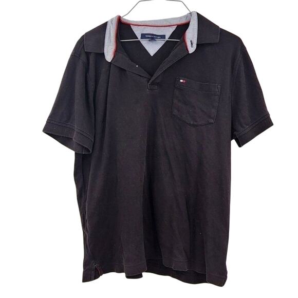 Tommy Hilfiger Black Polo Shirt - Women's Medium - Classic - Picture 1 of 4